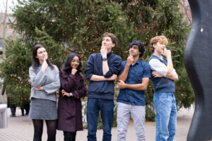 From left to right: Poppy Cairney, Adiya Vatsa, Vaughan Broadhead, Prahalad Srikanthan, Oscar Wills